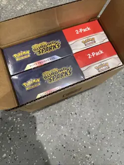 Pokemon Surging Sparks Elite Trainer Box + Booster Bundle Costco 2-pack Lot of 2 - Image 1