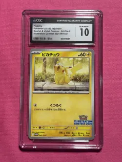 Pikachu 242/SV-P - Promo - CGC Gem Mint 10 - Illustration Winner - Pokemon TCG - Image 1