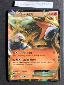 2012 Pokemon BW Dark Explorers - Entei EX - 13/108 Ultra Rare NM Ungraded PSA - Image 1