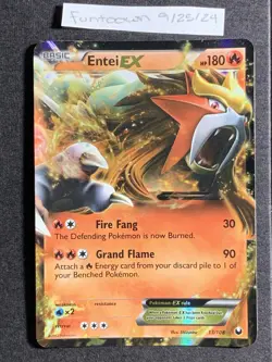 2012 Pokemon BW Dark Explorers - Entei EX - 13/108 Ultra Rare NM Ungraded PSA - Image 2