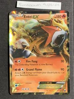 2012 Pokemon BW Dark Explorers - Entei EX - 13/108 Ultra Rare NM Ungraded PSA - Image 3