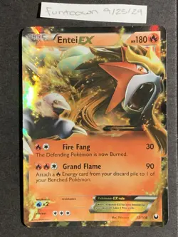 2012 Pokemon BW Dark Explorers - Entei EX - 13/108 Ultra Rare NM Ungraded PSA - Image 4