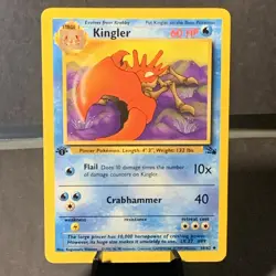 Pokemon TCG Kingler Fossil 38/62 1999-2000 WOTC Base Set 1st Edition - Image 1