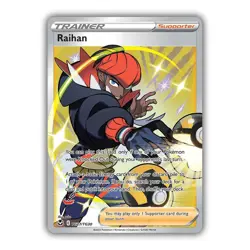 Pokemon TCG Raihan Ultra Rare Sword & Shield - Silver Tempest Near Mint - Image 1