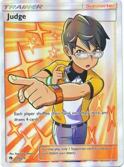 1x Judge - 209/214 - Full Art Ultra Rare NM-Mint Pokemon SM08 - Lost Thunder - Image 1