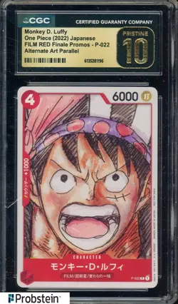 2022 One Piece Japanese Film Red Finale Promos Monkey D.Luffy Alt Art CGC 10 - Image 1