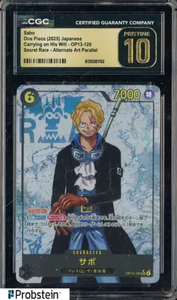 2025 One Piece Japanese Carrying On His Will Sabo SR Alternate Art CGC 10 - Image 1