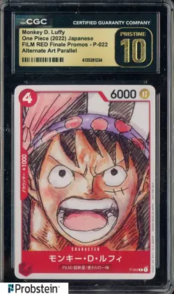 2022 One Piece Japanese Film Red Finale Promos Monkey D.Luffy Alt Art CGC 10 - Image 1