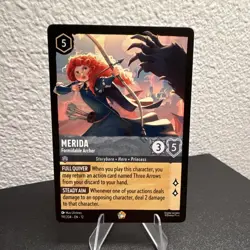 Disney Lorcana Wilds Unknown Merida- Formidable Archer Legendary 191/204 - Image 1