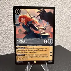 Disney Lorcana Wilds Unknown Merida- Formidable Archer Legendary 191/204 - Image 3