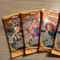 Disney Lorcana TCG Set 12 Wilds Unknown Booster Pack 5X factory sealed Lot of 5 - Image 4