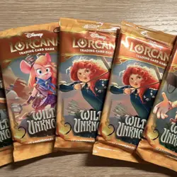 Disney Lorcana TCG Set 12 Wilds Unknown Booster Pack 5X factory sealed Lot of 5 - Image 5