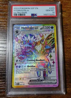 Hydreigon ex 223/191 PSA 10 Ultra Rare Surging Sparks Pokemon Card - Image 1
