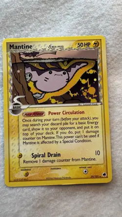 Mantine Delta Species Pokemon TCG Dragon Frontiers Non-Holo Rare Card #20/101 - Image 2