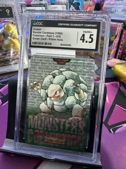 Golem Bandai Carddass 1996 Pokemon – Part One – #076 Green Card – Prism Holo - Image 2