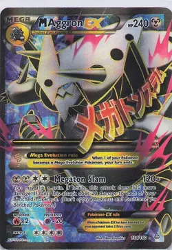 M Aggron EX (154 Full Art) 154/160 XY Primal Clash Holo Pokemon Card TCG LP - Image 1