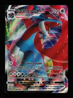 Salamence VMAX 144/189 Holo VMAX Rare Darkness Ablaze Pokemon Cards - Image 1