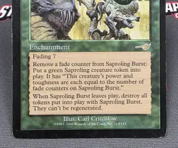 MTG Saproling Burst- DAMAGED -Nemesis Magic the Gathering Card #113 - Image 4