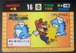 Eerie 3 Super Mario World Card Banpresto Nintendo 1991 Japanese - Image 1