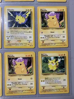 Pokemon TCG VTG Pikachu Lot of 9 Cards Base Set, Jungle Set, Gym Challenge, Neo - Image 4
