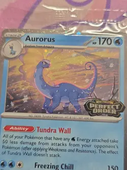 Pokemon Aurorus Perfect Order STAMPED Promo Cosmos Holo Card #24 SEALED 🦕 NM - Image 2