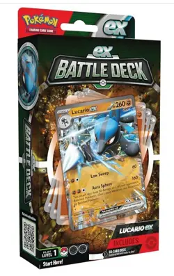 Pokemon TCG: Lucario ex Battle Deck (Ready to Play 60-Card Deck) NEW Box - Image 1