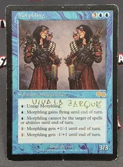 MTG Morphling- WRITTEN ON -Urza's Saga Magic the Gathering Card #085 - Image 1