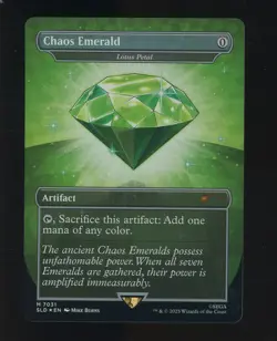 Chaos Emerald (Green) Magic the Gathering #7031 Sonic Secret Lair Foil - Image 1
