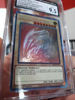 Ghost Rare Blue Eyes White Dragon Cgc 9.5 Mint+ 2022 From The Past 2 GFP2-EN175 - Image 1