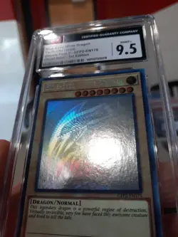 Ghost Rare Blue Eyes White Dragon Cgc 9.5 Mint+ 2022 From The Past 2 GFP2-EN175 - Image 3