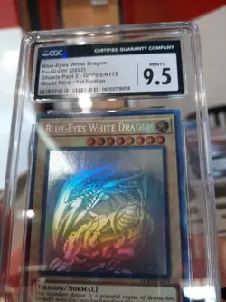 Ghost Rare Blue Eyes White Dragon Cgc 9.5 Mint+ 2022 From The Past 2 GFP2-EN175 - Image 4