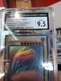 Ghost Rare Blue Eyes White Dragon Cgc 9.5 Mint+ 2022 From The Past 2 GFP2-EN175 - Image 5