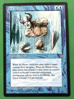 Magic: The Gathering Ice Age MTG CCG ICY PRISON Enchantment Anson Maddocks NM - Image 1