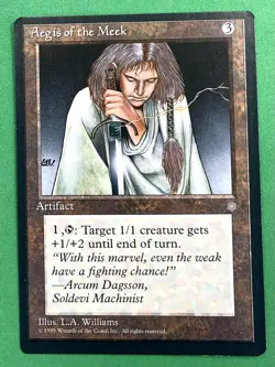 Magic: The Gathering Ice Age MTG CCG AEGIS OF THE MEEK Artifact L.A. Williams NM - Image 1