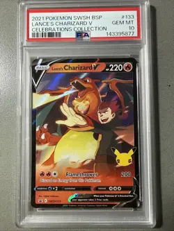 2021 Pokemon SWSH BSP Lances Charizard V Celebration Collection #133 PSA 10 - Image 1