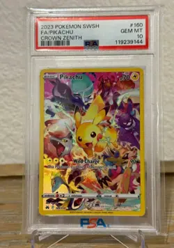 PSA 10 PIKACHU 160/159 SWORD SHIELD CROWN ZENITH POKEMON - Image 1