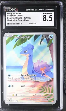 Pokemon Misty's Lapras 194/182 Sv10: Destined Rivals Holo - CGC 8.5 - Image 1