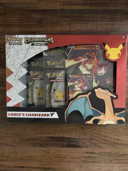 Pokemon TCG Celebrations Lance’s Charizard V Box Promo 2021 - Image 1