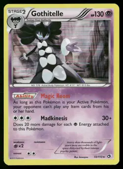 Gothitelle 72/113 Holo Holo Rare Legendary Treasures Pokemon Holo MP - Image 1