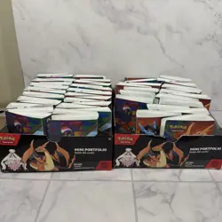 x50 OPENED Pokemon TCG MINI PORTFOLIO PHANTASMAL FLAMES - BINDER ONLY, NO PACKS - Image 1