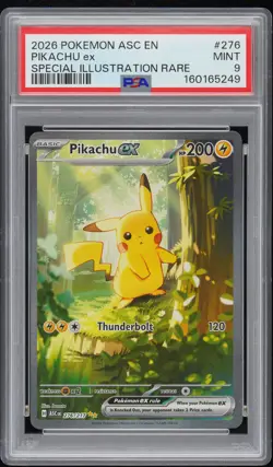 PIKACHU EX Ascended Heroes Special Illustration Rare #276 PSA 9 Pokemon - Image 1
