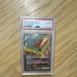 Pokemon Team Rocket's Moltres ex 208/182 Destined Rivals Holo PSA 10 - Image 1