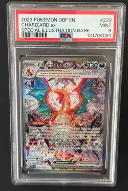 Pokemon Charizard ex #223/197 SV03: Obsidian Flames PSA 9 MINT - Image 1