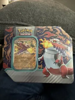 Sealed Pokemon TCG Paldea Partners Tin featuring Skeledirge ex New Factory Seal - Image 1