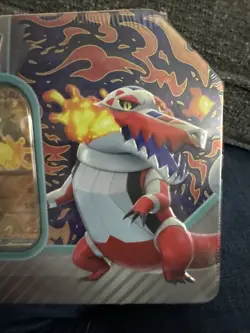 Sealed Pokemon TCG Paldea Partners Tin featuring Skeledirge ex New Factory Seal - Image 2