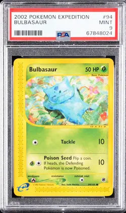 2002 POKEMON EXPEDITION #94 BULBASAUR PSA 9 - Image 1