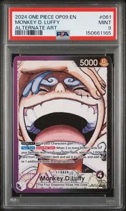 2024 One Piece OP09 Monkey D Luffy Leader Alternate Art PSA 9 - Image 1