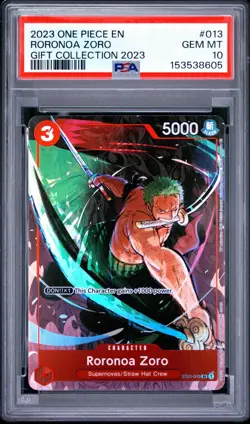 2023 ONE PIECE GIFT COLLECTION 2023 #013 RORONOA ZORO PSA 10 - Image 1