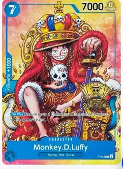 ONE PIECE 2ND ANNIVERSARY TOURNAMENT MONKEY D LUFFY P-043 Sealed Promo Pack - Image 3