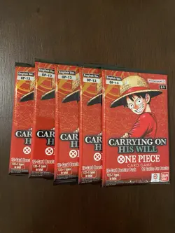 One Piece Carrying On His Will OP-13 Five 5 Booster Packs Lot English A - Image 1